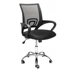 [US-W]Mesh Back Gas Lift Adjustable Office Swivel Chair Black
