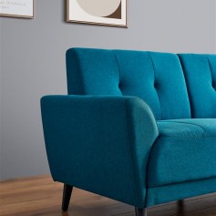 Modern ployester fabric sofa 71"W Blue