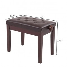 22inch piano bench without storage brown